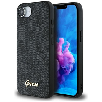 Guess 4G Script Logo MagSafe - Tasche für iPhone 16e (schwarz)