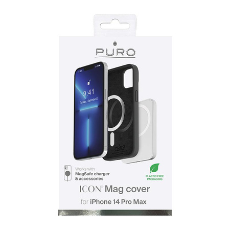PURO ICON MAG - iPhone 14 Pro Max MagSafe tok (fekete)