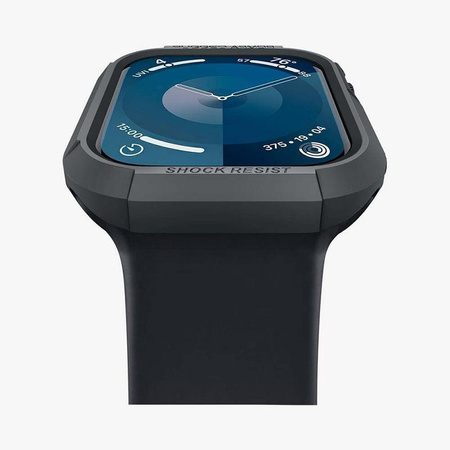 Spigen Rugged Armor - Gehäuse für Apple Watch 4/5/6/7/8/9/SE 44/45 mm (Dunkelgrau)