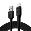 Green Cell Ray - USB cable - Lightning 200cm with white LED backlight, Apple fast charging 2.4A