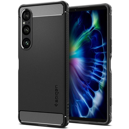 Spigen Rugged Armor - Étui pour Sony Xperia 1 VI (Noir mat)