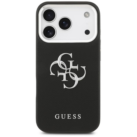 Guess Grained Big 4G Classic Logo - Pouzdro iPhone 17 Pro (černý)