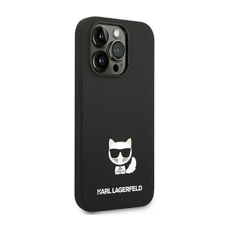 Karl Lagerfeld Choupette Body - pouzdro pro iPhone 14 Pro (černé)