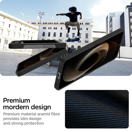 Spigen Airskin - Etui pour Samsung Galaxy Z Flip 6 / 7 FE (Noir Aramide)