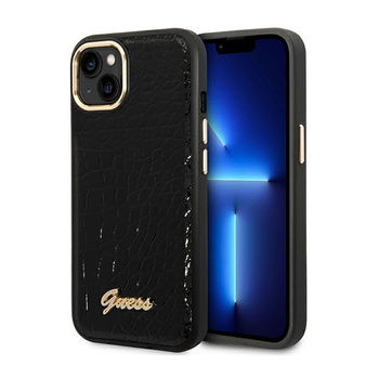 Guess Croco Collection – Etui iPhone 14 (czarny)