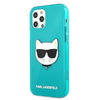 Karl Lagerfeld Choupette Head - iPhone 12 Pro Max Hülle (fluo blau)