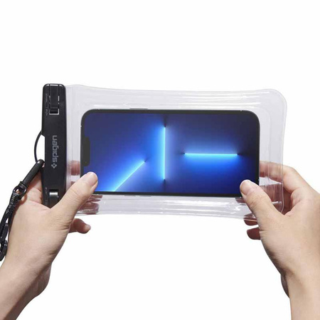 Spigen A610 Universal Waterproof Float Case - Étui pour smartphones jusqu'à 6,9" (transparent)