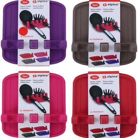 KITCHEN UTENSIL ORGANIZER, Alpina Silicone Holder, Red
