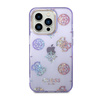 Guess Peony Glitter Case - Coque iPhone 14 Pro Max (Lilas)
