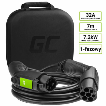 Green Cell - GC EV Type 1 7.2kW 32A 7m cable for EV charging