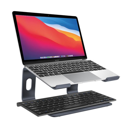 Crong AluBench - Ergonomikus laptop állvány alumíniumból (grafit)