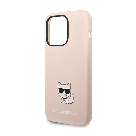 Karl Lagerfeld Choupette Body - Hülle für iPhone 14 Pro Max (Hellrosa)