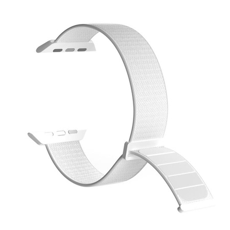 PURO Nylon Sport - Bracelet pour Apple Watch 38/40/41 mm (Blanc)