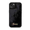 Guess Sequin Script Metal - Coque iPhone 14 (noir)