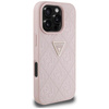 Guess Hot Stamp 4G Muster Dreieck Metall Logo - Hülle für iPhone 16 Pro Max (rosa)