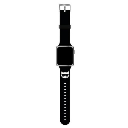 Karl Lagerfeld szilikon Choupette Head - szíj Apple Watch-hoz 38/40/41 mm (fekete)