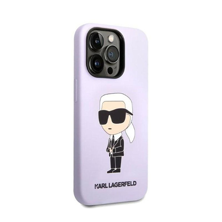 Karl Lagerfeld Silikon NFT Ikonik - iPhone 14 Pro Tasche (lila)