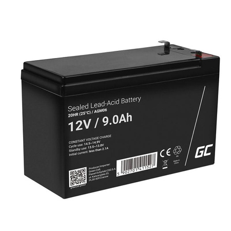 Green Cell - AGM VRLA 12V 9Ah karbantartást nem igénylő akkumulátor UPS-hez