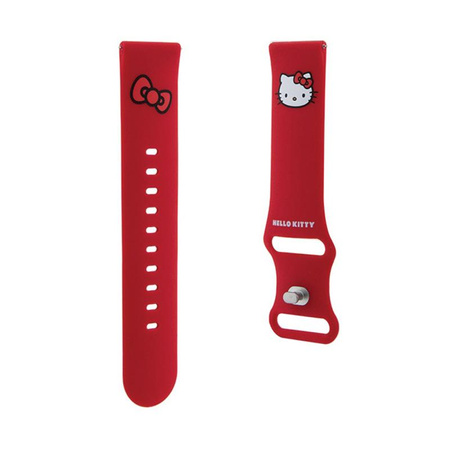 Hello Kitty Silicone Kitty Head - Universal strap for smartwatch 22 mm (red)