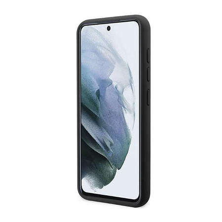 Guess Silicone Script Metal Logo - Hülle für Samsung Galaxy S23+ (Schwarz)