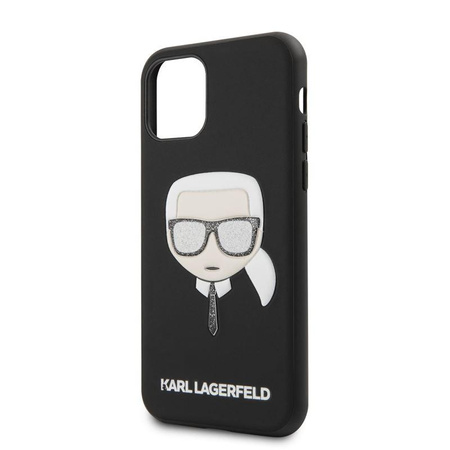 Karl Lagerfeld Iconic Embossed Glitter Case - Coque pour iPhone 11 Pro (Noir)