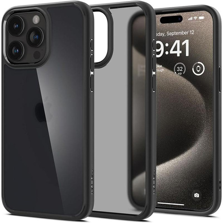 Spigen Ultra Hybrid - tok iPhone 15 Pro Max készülékhez (Frost Black)