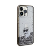 Karl Lagerfeld Liquid Glitter Choupette - pouzdro pro iPhone 13 Pro (průhledné)