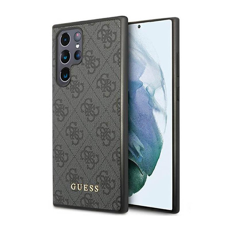 Guess 4G Metall Logo - Samsung Galaxy S23 Ultra Tasche (grau)