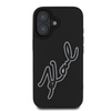 Karl Lagerfeld 3D Rubber Bicolor Signature - Pouzdro iPhone 16 (černé)