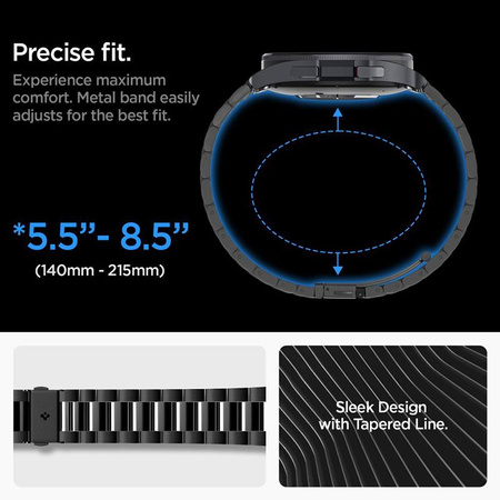 Spigen Modern Fit Band - Bransoleta do Samsung Galaxy Watch 6 Classic 47 mm (Czarny)