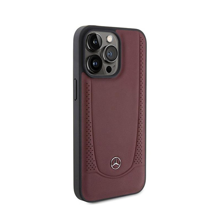 Mercedes Leather Urban Line - Étui pour iPhone 15 Pro (rouge)