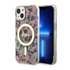 Guess Flower MagSafe - Coque pour iPhone 14 Plus (Rose)