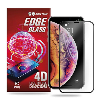 Crong Edge Glass 4D Full Glue - Teljes képernyő edzett üveg iPhone 11 Pro Max / iPhone Xs Max készülékhez