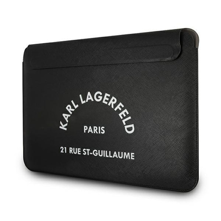 Karl Lagerfeld Saffiano RSG Sleeve - Sacoche pour ordinateur portable 16" (Noir)