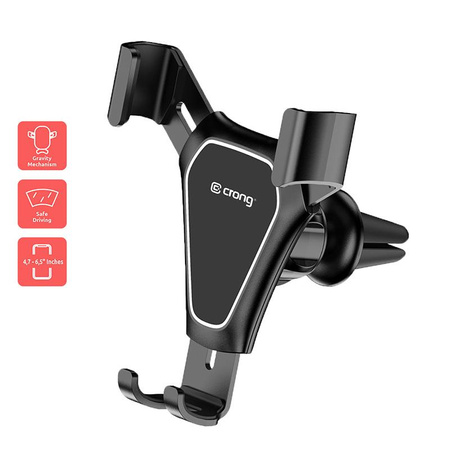 Crong Gravity Auto-Clip autós tartó - Gravitációs autós tartó 4.7"- 6.5" telefonhoz (fekete)