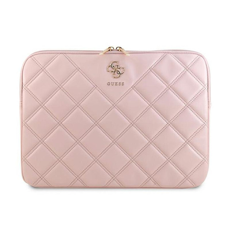 Guess Quilted 4G Sleeve - pouzdro na 13" / 14" notebook (růžové)