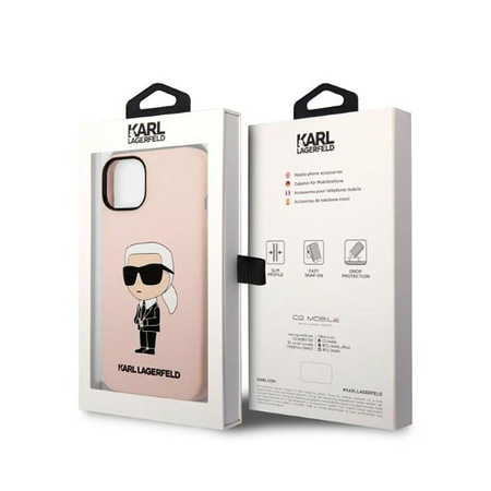 Karl Lagerfeld Silikon NFT Ikonik MagSafe - Hülle für iPhone 14 (Pink)