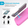 Speck Presidio2 Grip ClickLock & MagSafe - iPhone 16 Tasche (True Pink / Shocking Pink / Weiß)