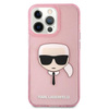 Karl Lagerfeld Karl's Head Glitter - iPhone 13 Pro tok (rózsaszín)