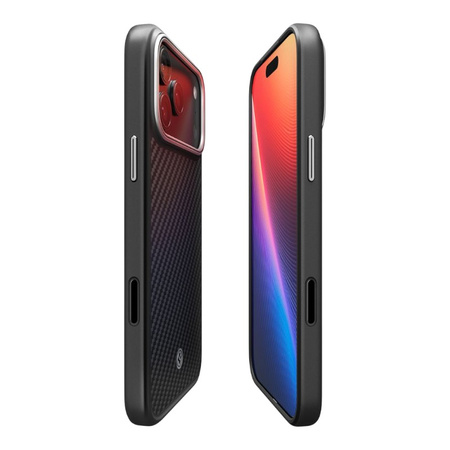 Spigen Enzo Aramid T Mag MagSafe – Hülle für iPhone 17 Pro Max (Black/Silver)