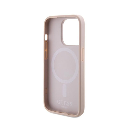 Guess Saffiano MagSafe - Tasche für iPhone 15 Pro (rosa)