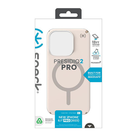 Speck Presidio2 Pro Magsafe - pouzdro pro iPhone 15 Pro (Bělená kost / Zlaté dědictví / Lískově hnědá)