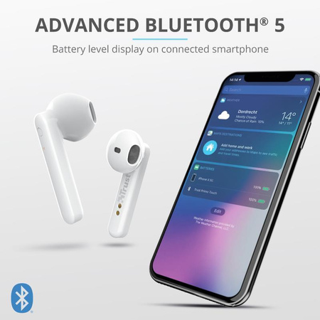 Trust Primo Touch - Słuchawki bezprzewodowe Bluetooth (biały)