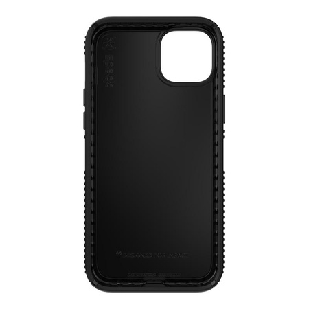 Speck Presidio2 Grip – Rutschfeste iPhone 15 Plus / 14 Plus Hülle (Schwarz / Schwarz / Weiß)