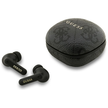 Guess 4G Classic Metal Logo - Bluetooth TWS ENC Ohrhörer + Ladeetui (Schwarz)