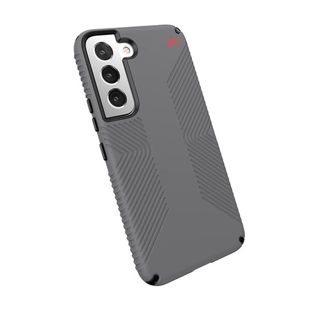 Speck Presidio2 Grip - Samsung Galaxy S22 Case with MICROBAN Coating (Graphite Grey/Black)