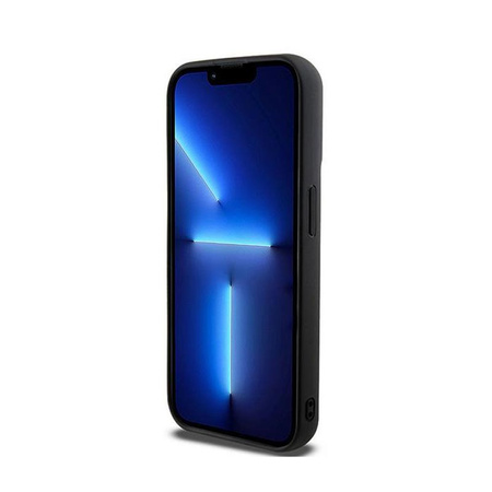 DKNY 3D gumi ismétlődő minta - iPhone 15 Pro tok (fekete)