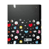 Line Friends BT21 - Ringbuch zur Dokumentenaufbewahrung mit Gummiband (4 Ringe)