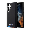 BMW Leather Hot Stamp Tricolor - pouzdro pro Samsung Galaxy S23 Ultra (černé)
