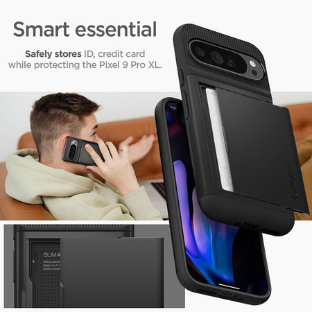 Spigen Slim Armor CS - Étui pour Google Pixel 9 Pro XL (Noir)